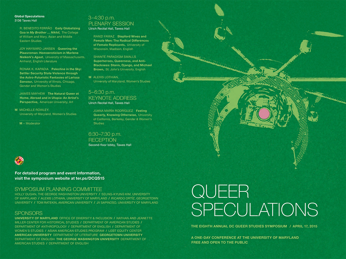 The poster for DC Queer Studies 2015