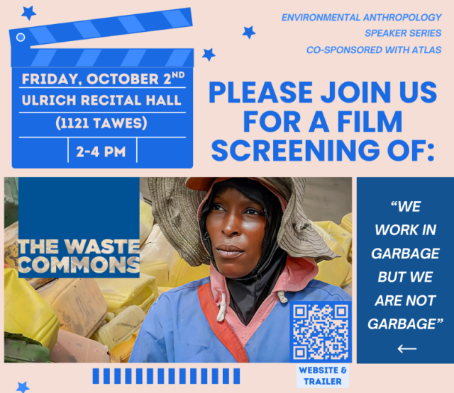 Promotional flyer for The Waste Commons film screening
